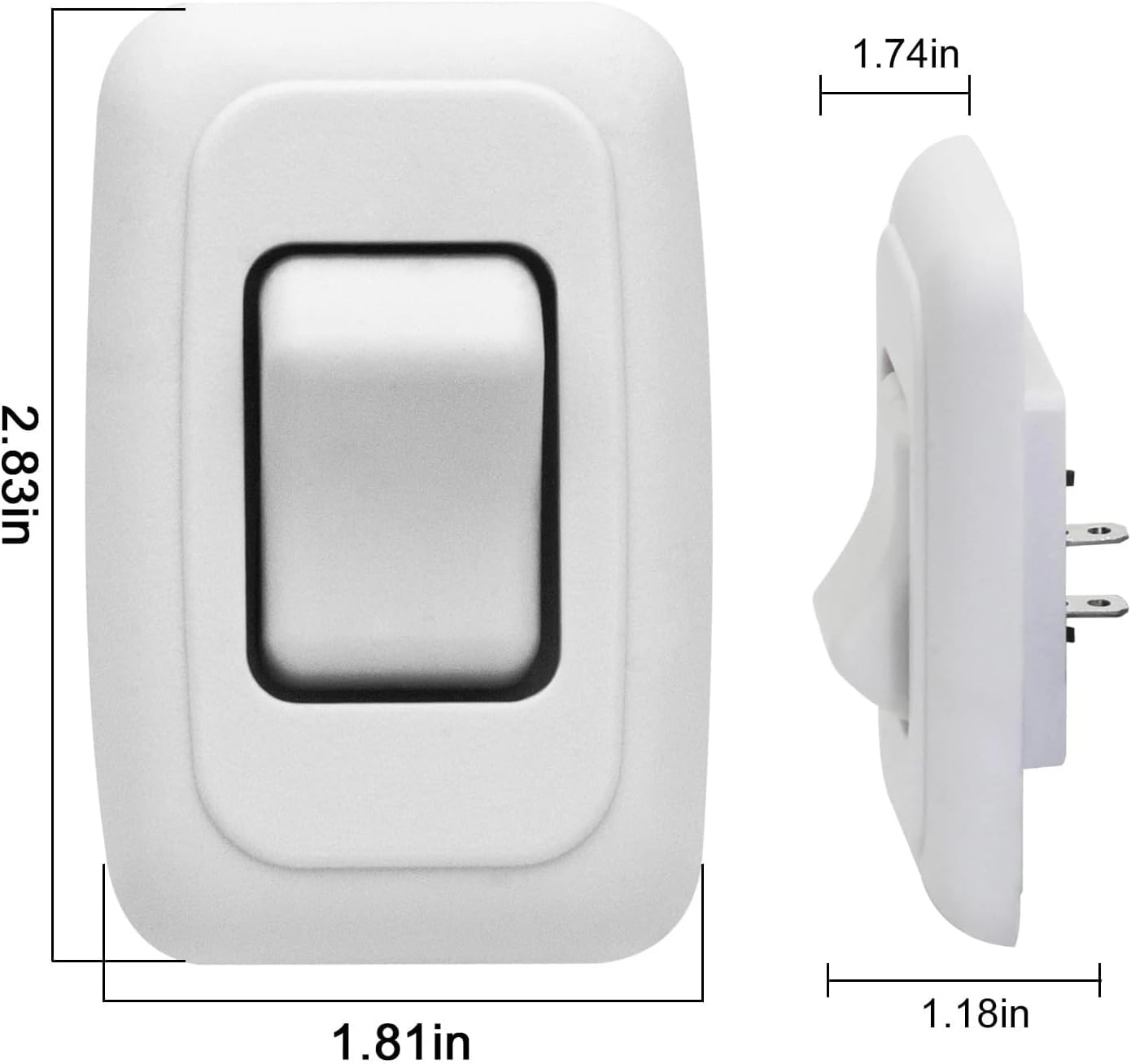 Single SPST On-Off Switch with Bezel 12V Light Control for RV Trailer New