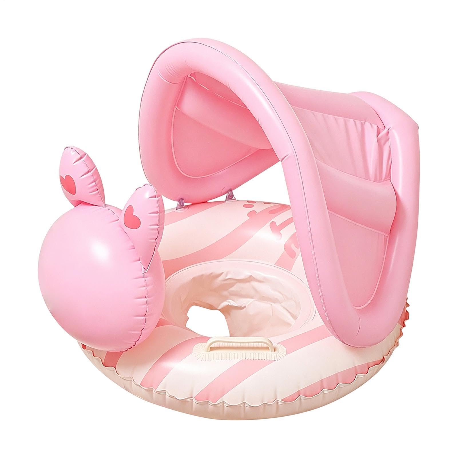 Piscina inflable infantil con capucha de sol para evitar quemaduras en días de verano 8