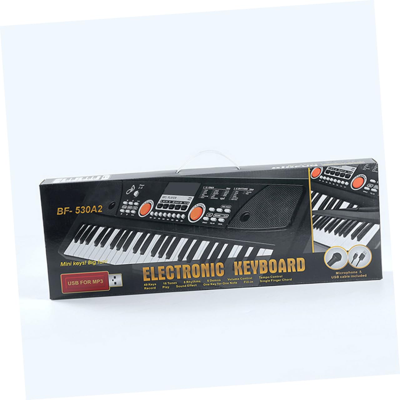 VICASKY Tastiera Elettronica per Bambini 49 Tasti Multifunzione in Plastica con Microfono, Giocattolo Musicale Educativo per Natale e Compleanni