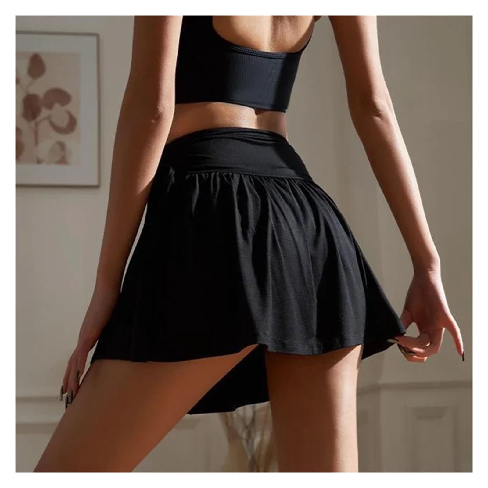 Tennisrock Damen Lässige Sommer Miniröcke Frauen Bogen Slim Shorts Weiß Schwarz Micro Tennisrock