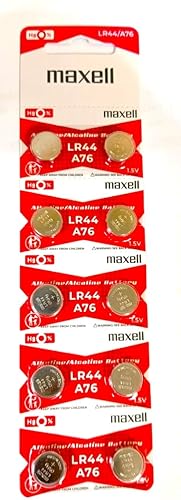 Maxell Baterías LR440-10PK LR44 (paquete de 10)