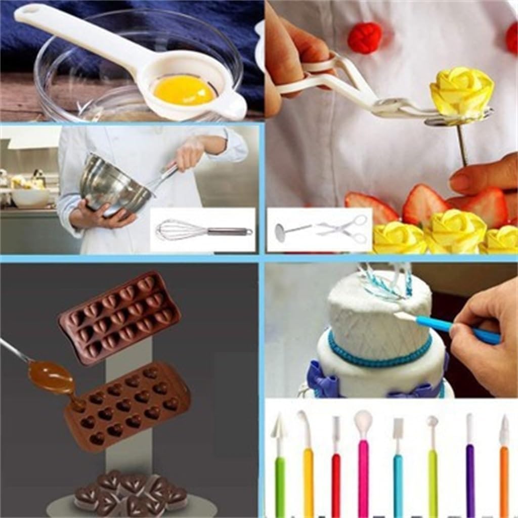 207 Piece Baking Tool Set Cake Turntable Set Flower Mouth Carving Pen Set
