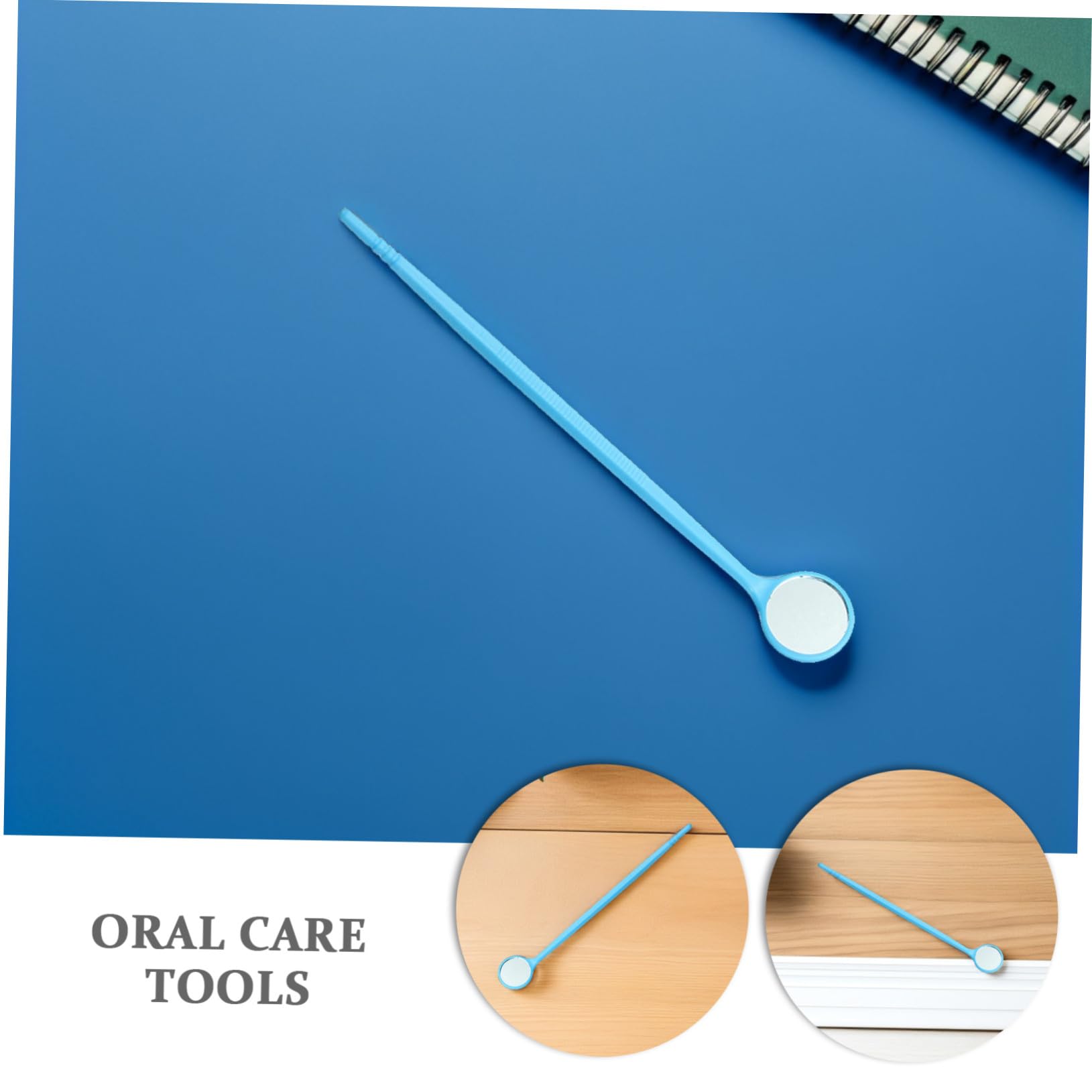 Specchietti Orali Strumenti per Igiene Orale Monouso 100 Pezzi Manico in Plastica Blu per Retract Lingua e Guance Uso Domestico