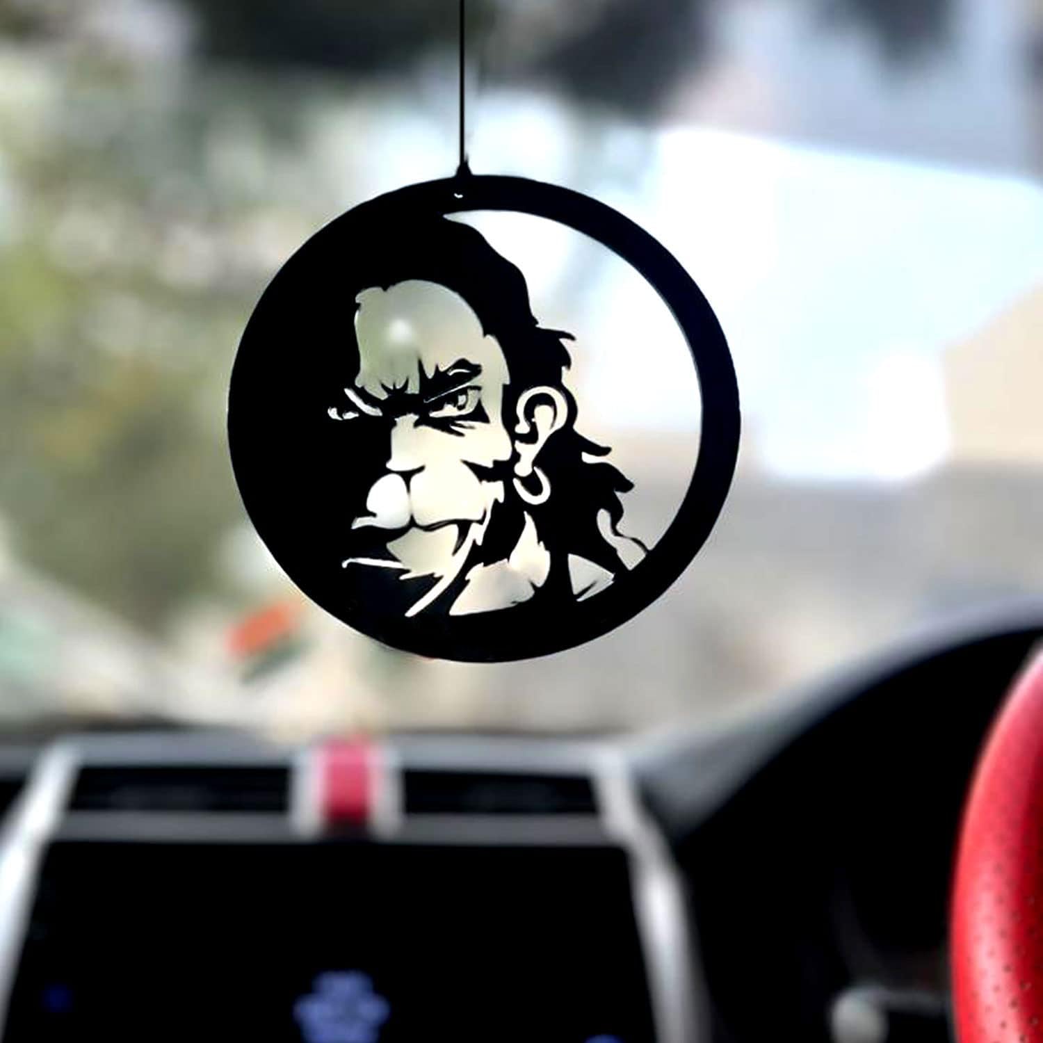 MH VILLA Car Hanging Accessories/Dream Catchers for Wall Hanging/Black Dream Catchers/Car Hanging/Home Decor Accents/Door Welcome Dream Catcher/Car Decor/Hanuman Car Hanging/Door Hanging-DN-2