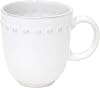 Costa Nova Ceramic Stoneware 12.5 oz. Mug - Pearl Collection, White | Microwave & Dishwasher Safe Dinnerware | Food Safe Glazing | Restaurant Quality Drinkware