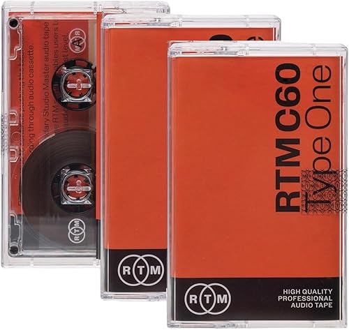 RTM C60  Type 1 60 Minute Blank Music Cassette  Ideal for Music Recording  Studio Quality  Single Cassette