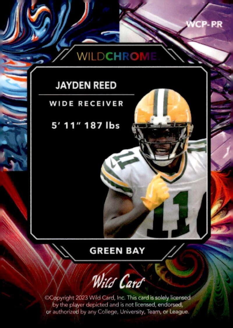 JAYDEN REED RC SP 2023 Wild Card Chrome 2/2 ROOKIE Packers NM-MT Football