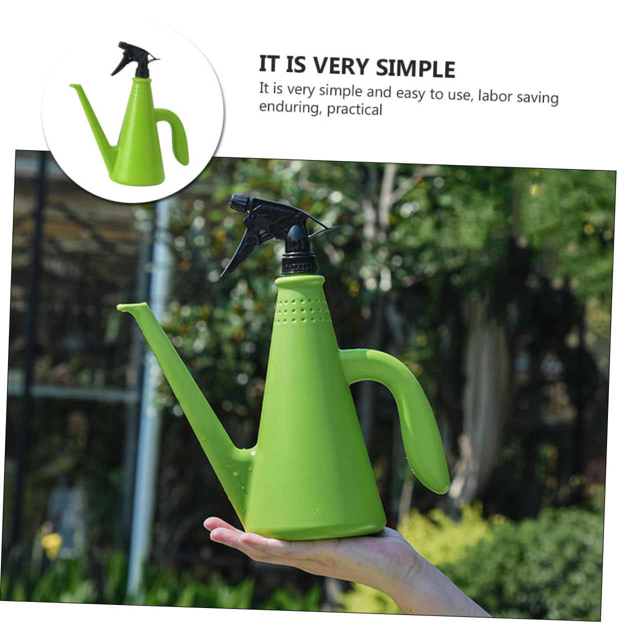 UPKOCH 2 Pièces aérosol Jardinage pelouse saupoudrage saupoudrer Peut arrosoir Multifonction pulvérisateurs de Jardin arrosoir de Jardin Flacon brumisateur pour Plantes Plastique Vert