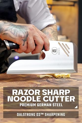 Miniatura 2 de Dalstrong Menkiri - Cuchillo de fideos  9.5 pulgadas  Gladiator Series Elite  Cuchillo de cocina alemán de acero HC  Cuchillo asiático japonés