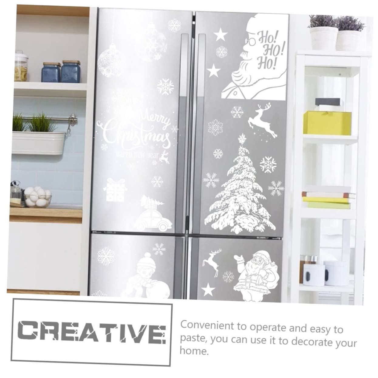 TOPBATHY 45 Blatt Weihnachtsaufkleber Wandtattoo Weihnachten PVC-Fenster haftet weihnachtsdeko Weihnachtssticker Wasserfeste Aufkleber abnehmbare Fensteraufkleber filigrane Fensteraufkleber