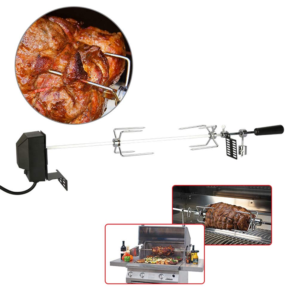 Buy Grill Rotisserie Kit, Motor Operated Outdoor Grill Set Stainless