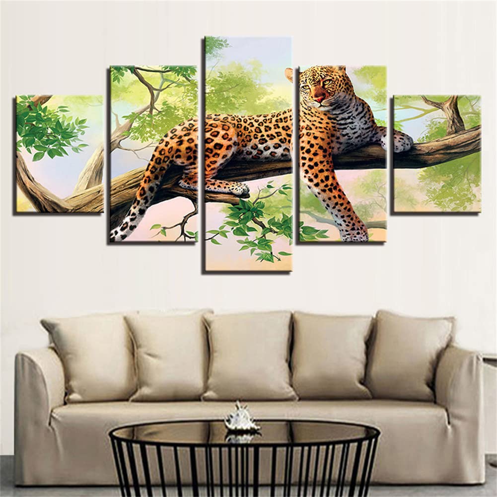 DIY Diamond Painting Grand Format Léopard Idée Cadeau Créative Anniversaire Fêtes Adultes Ados