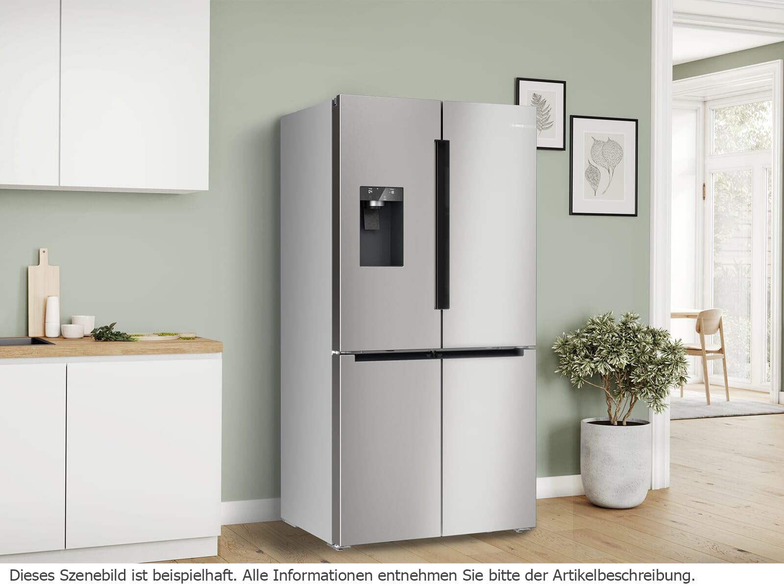 Bosch KFD96APEA Serie 6 nevera Multidoor 183 x 91 cm acero antihuellas | Nevera multipuerta independiente, capacidad XXL, Total No Frost, dispensador con conexión de agua