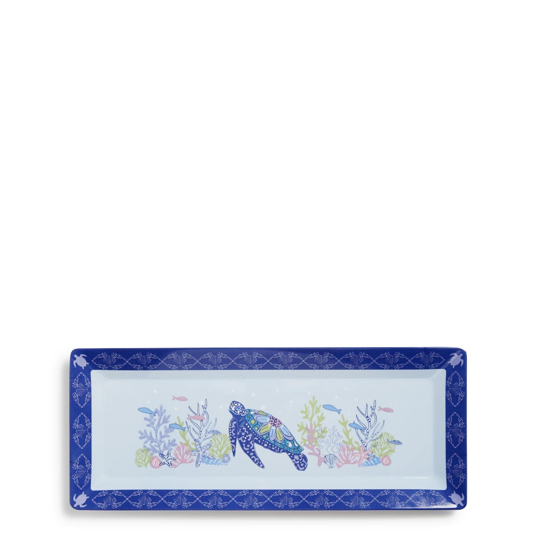 Plateau de service haut de gamme Vera Bradley Dream Tortue en mélamine de style unique