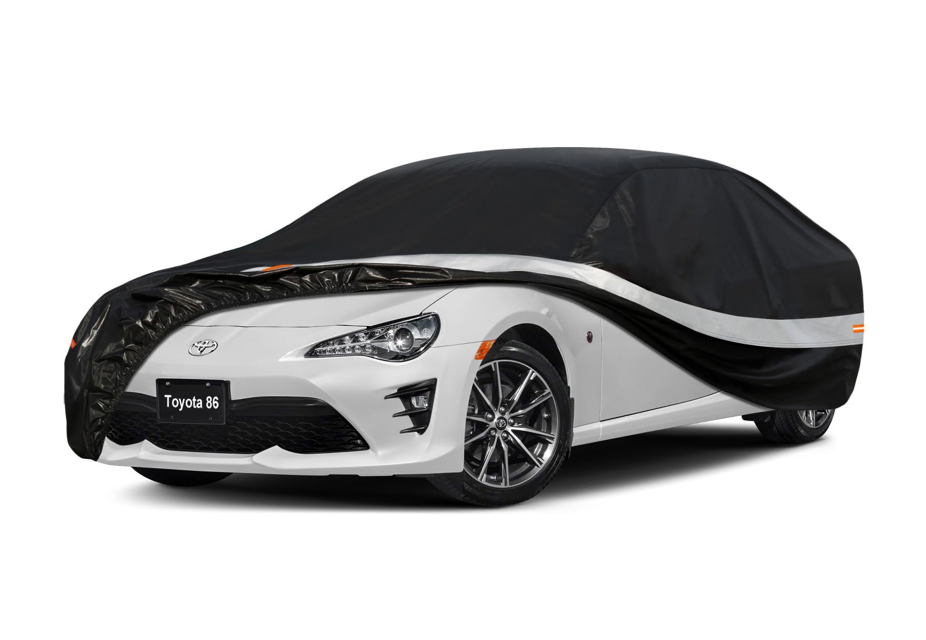Holthly 10 Layers Car Cover Custom Fit for Subaru BRZ (2012-2026)/Toyota 86(2012-2021), Waterproof All Weather for Automobiles, Outdoor Full Cover Sun Dust Rain Protection with Cotton. Black