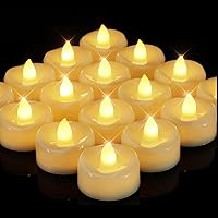 Vista 22 de Velas sin llama, paquete de 12 velas de té con cambio de color operadas con batería, velas sin llama de larga duración de más de 200 horas