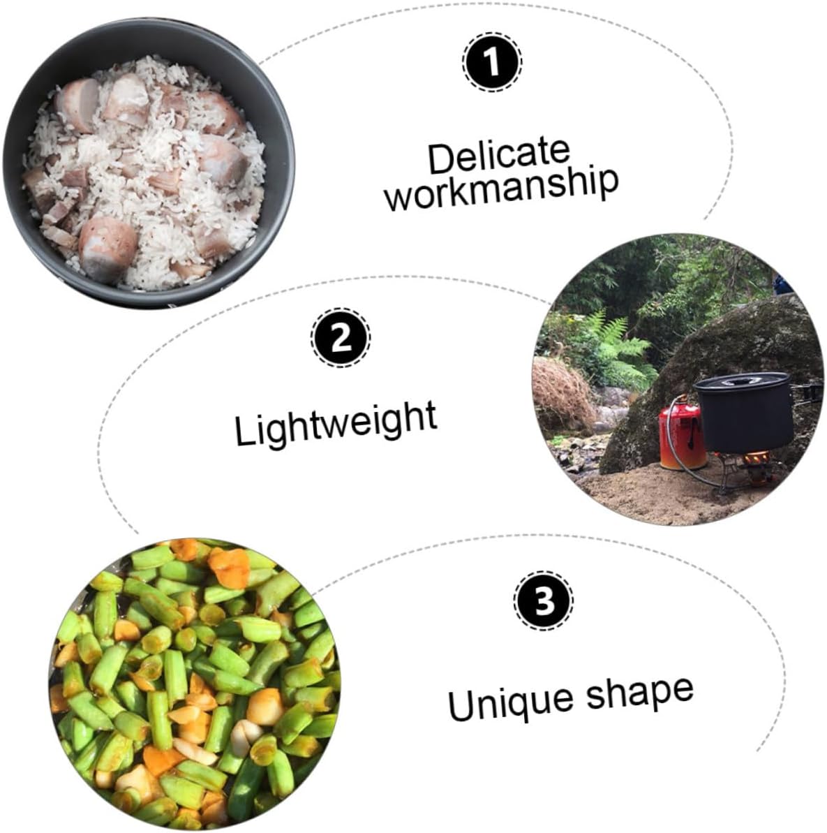 Portable Camping Nonstick Pan Folding Cooking Pot Outdoor Cooking Equipment Material