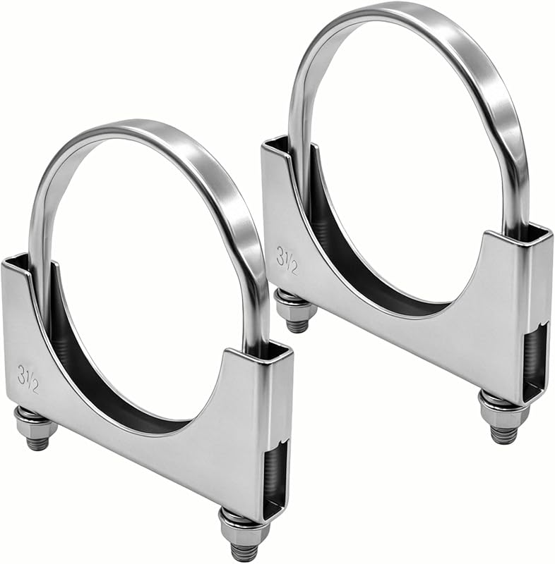 Abraçadeira U para escapamento SKYMIRO 3,5" em aço inoxidável 304 – Kit com 2 unidades