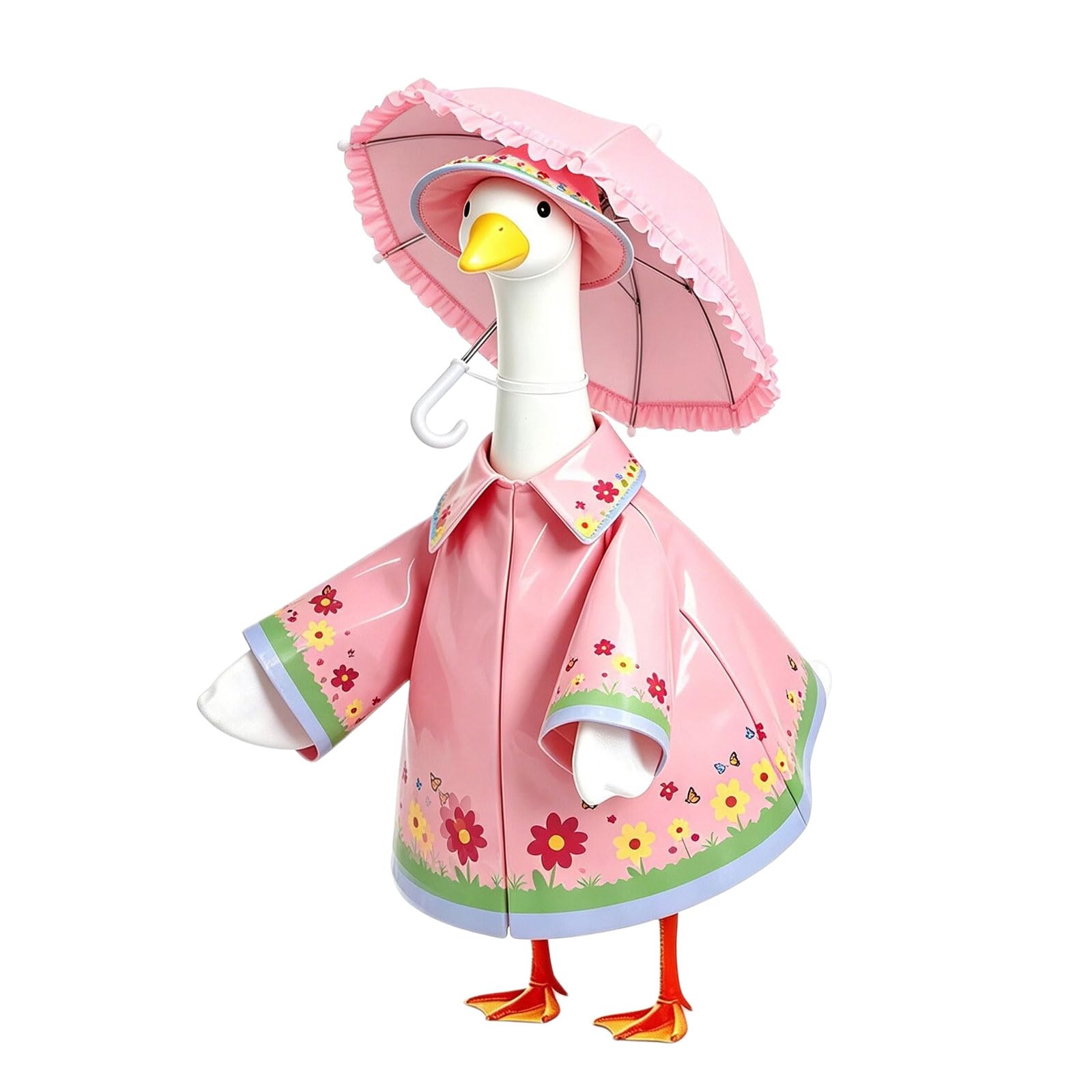 Kaeltsyn Waterproof Backyard Fowl Attire Geese Rain Suit Protect Porch Decoration From Harsh Climate for 23 Inch Figurine Waterproof Geese Rainwear