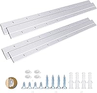 Vista 10 de Colgador de Cuadros con Riel Francés, Colgador Z de Aluminio Entrelazado Kit de Herrajes de Montaje en Pared Clips en Z para Colgar Pinturas