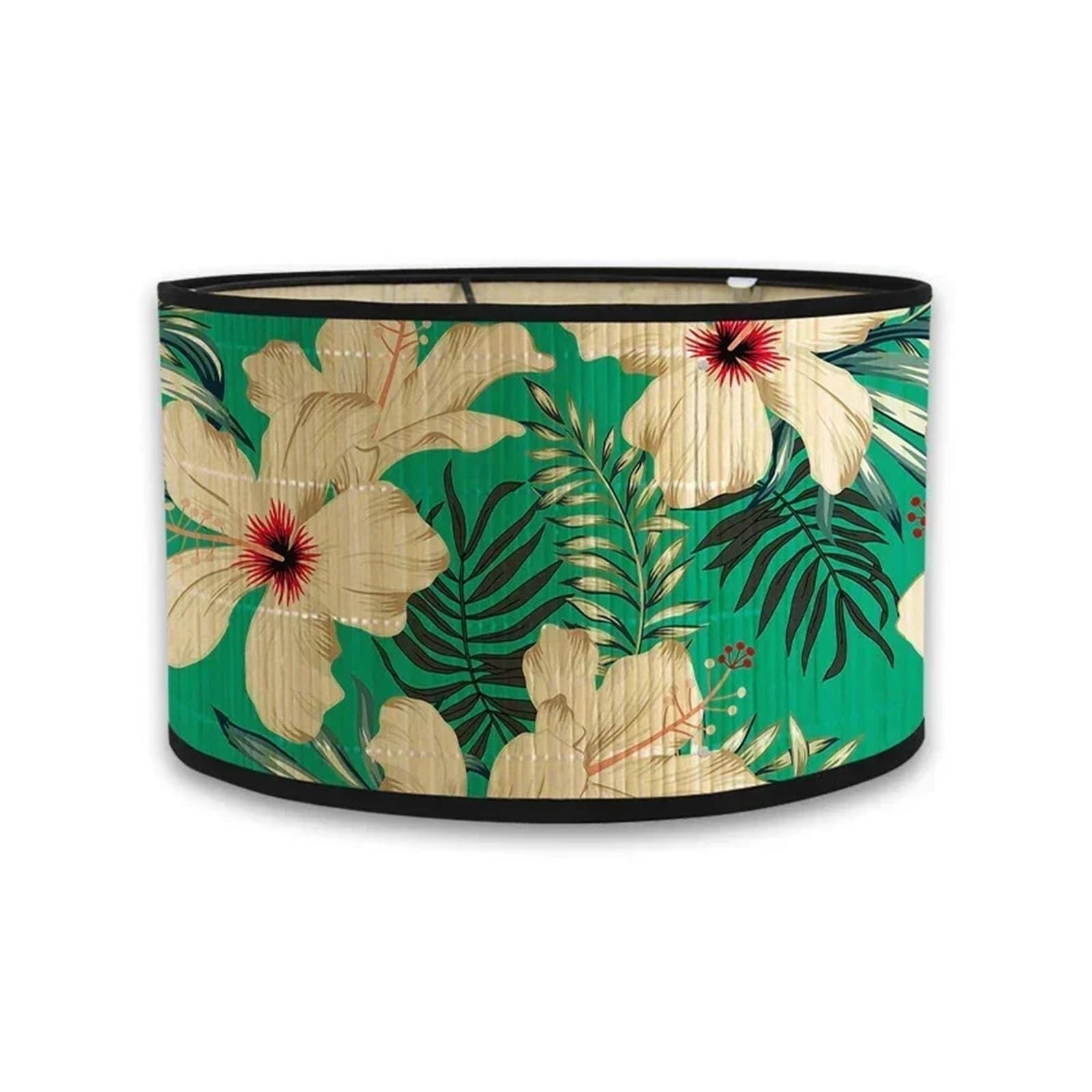 Luxemetals 13 E27 Lamp With Retro Bamboo Hand Printed Lampshade(13)
