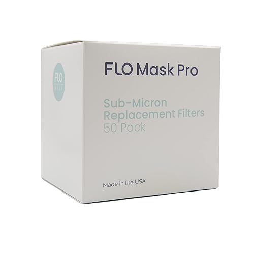 Flo Mask Pro [Pro Filter] - 50-Pack Replacement Filters for Adult Mask, Made in USA - Pro Filter