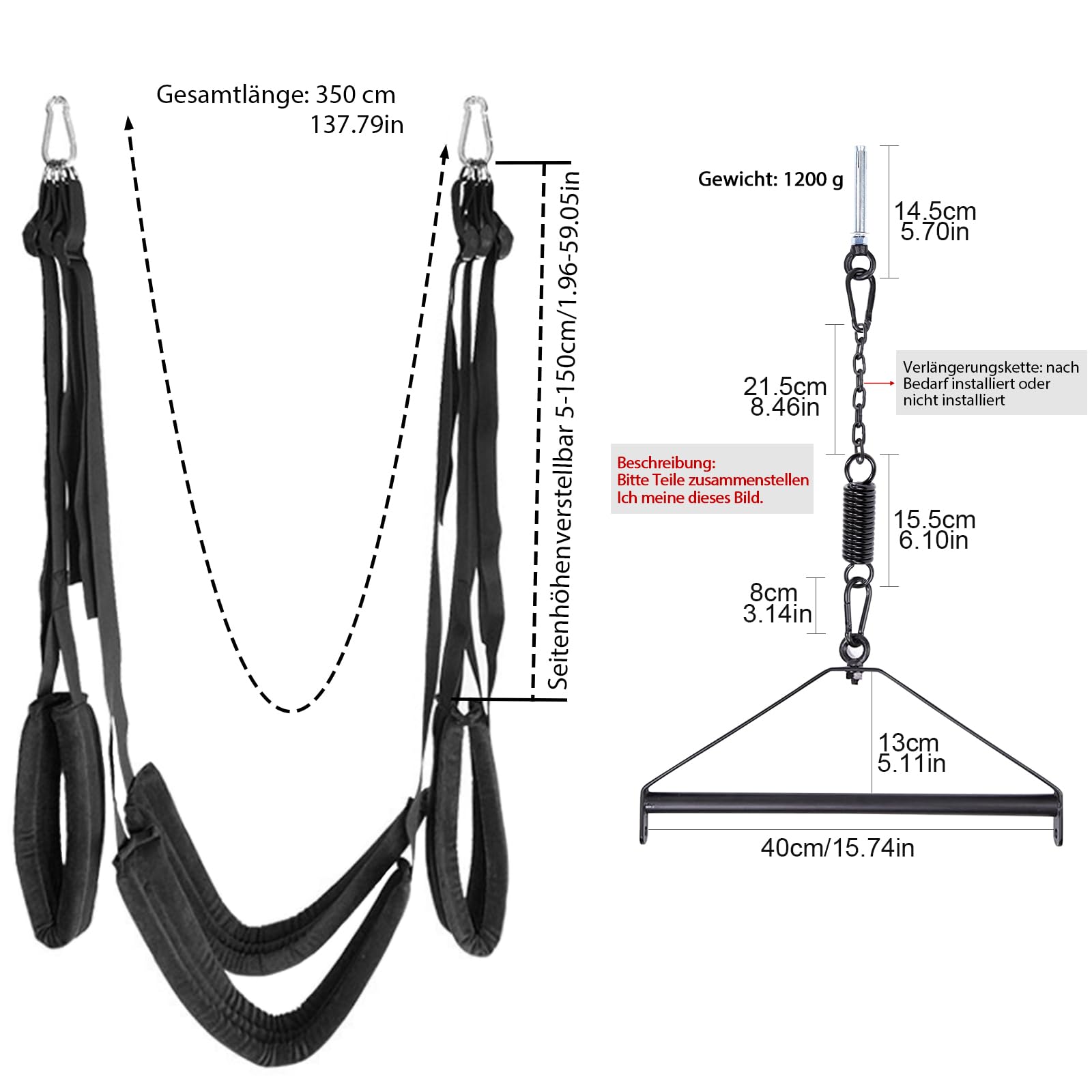 Columpio sexual Love Swing para parejas, kit de muebles sexuales de lujo, juego de bondage, ataduras, columpio Love Swing con 4 cojines lumbares, cojín para la cabeza, cojines para las piernas