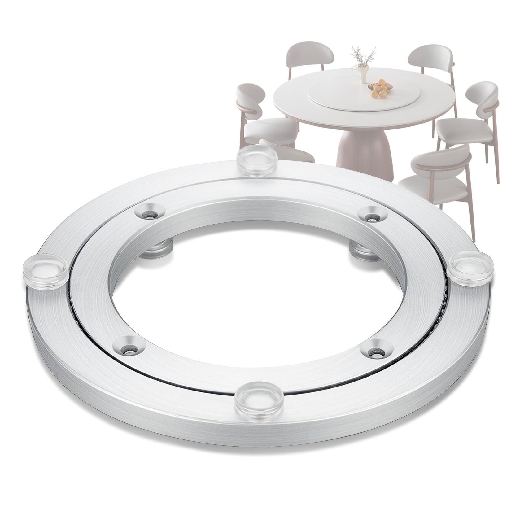 Lazy Susan - Giradischi, girevole a 360 gradi, base rotonda con cuscinetto per carichi pesanti, ideale per cucina e tavolo da pranzo