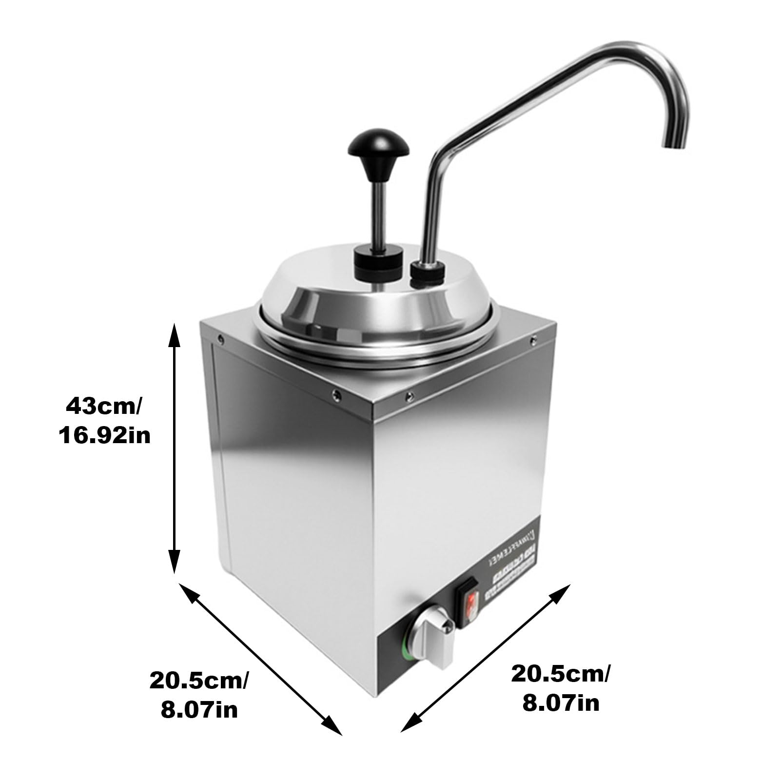 Dispensador De Bomba Calentador De Salsa De Queso Nacho 2l, Calentador Comercial De Dulces Calientes con Ajustable De 30 A 85°c, Máquina Calentadora De Queso para Dulces Calientes, Caramelo
