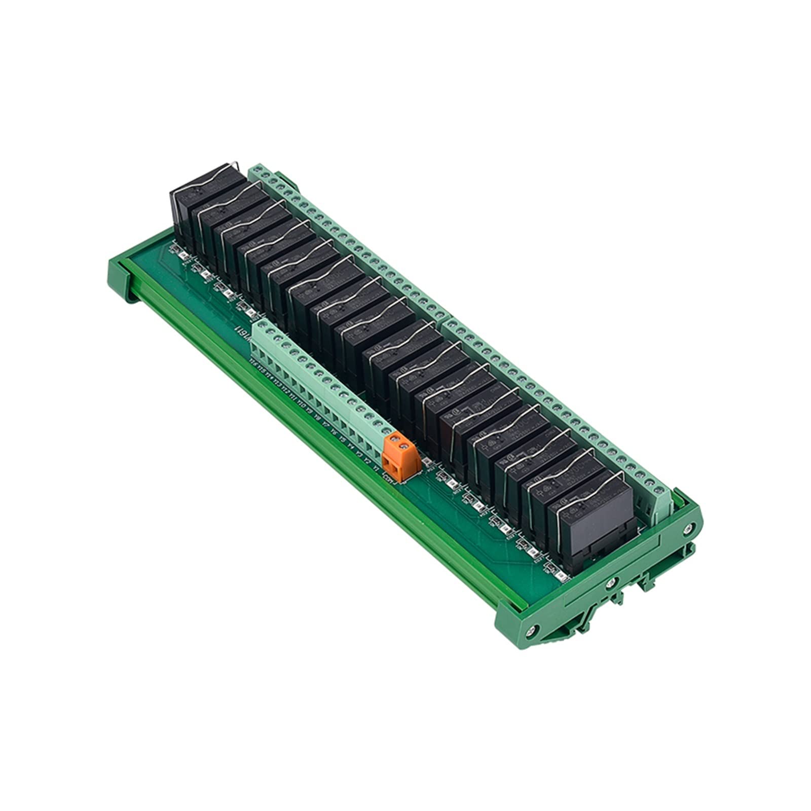 2/4/6/8/10/12/16 Canales Módulo de relé PLC de Carril DIN Salida MCU 12V24V NPN/PNP 1NO1NC (Color : 12V, Size : 16 Channels)