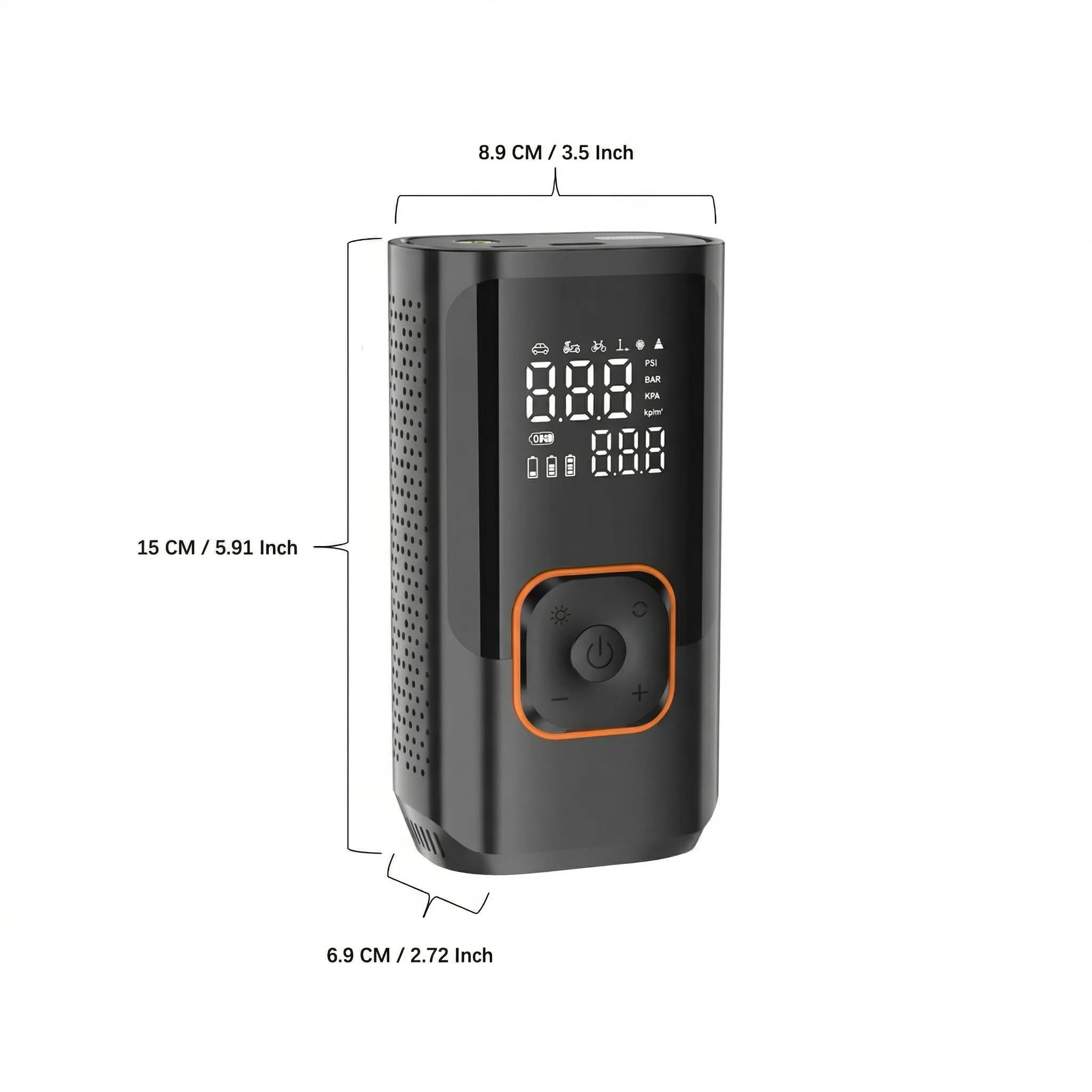 Inflador Ruedas Coche Inflador de neumáticos portátil, compresor de Aire, Bomba de Aire inalámbrica de 150PSI con manómetro Digital y luz LED Compresores de Aire portátiles