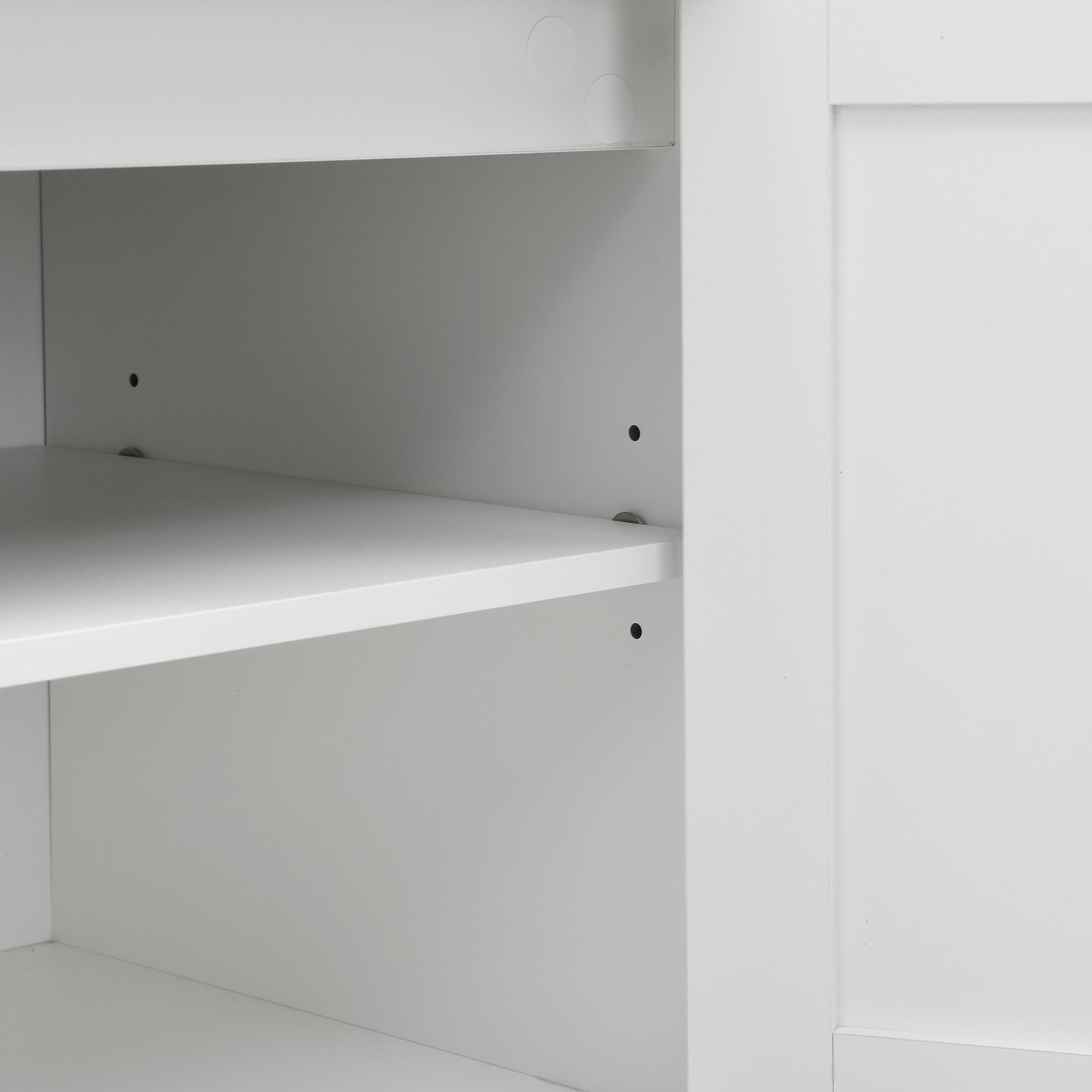 SACOOL Armadietto multifunzionale per corridoio e scarpiera con illuminazione a LED, specchi, ganci e cassetti, moderno armadio per ingresso e corridoio, con spazio di archiviazione e seduta.