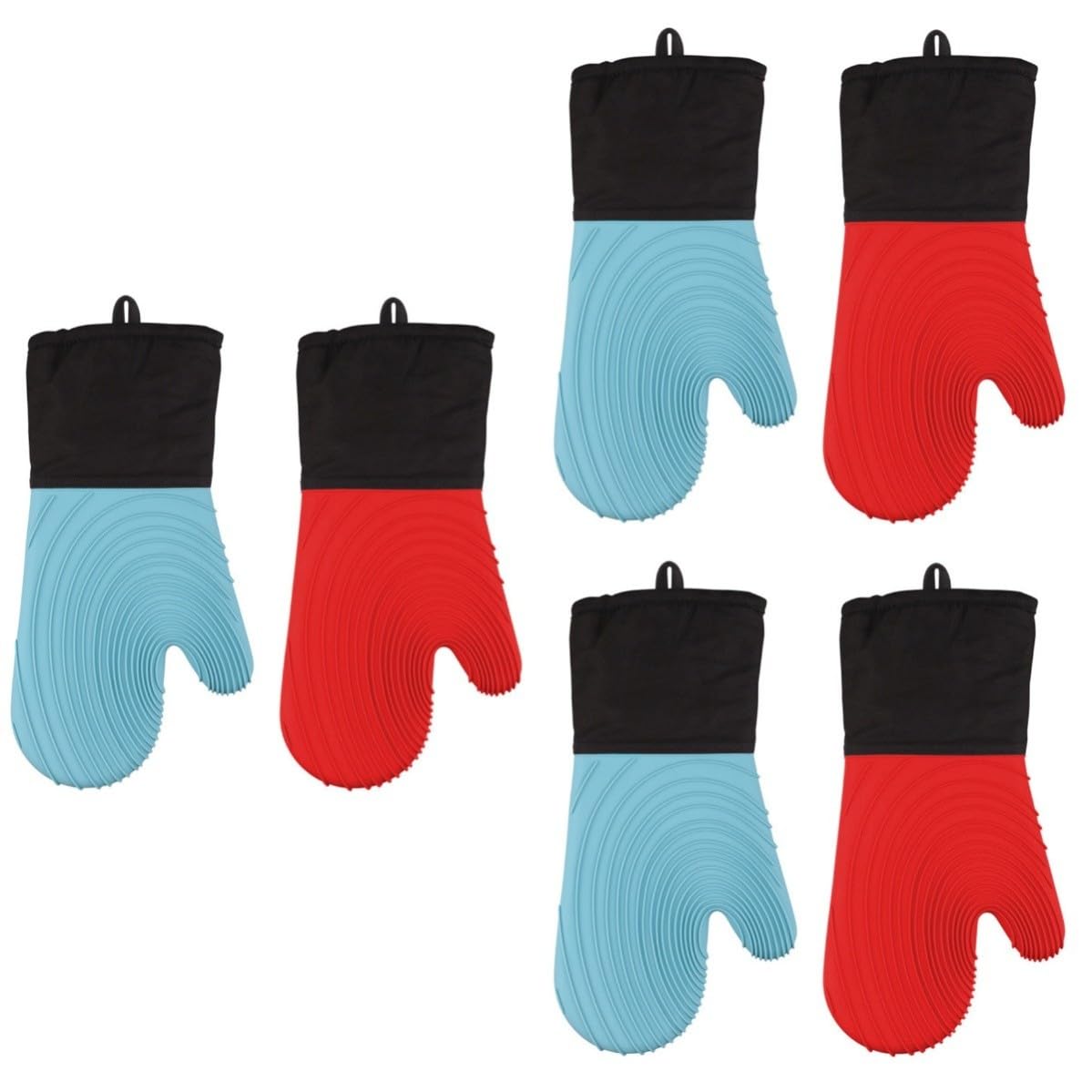 BESPORTBLE 3 Sets Silikon Ofenhandschuhe Hitzebeständig für Küche und