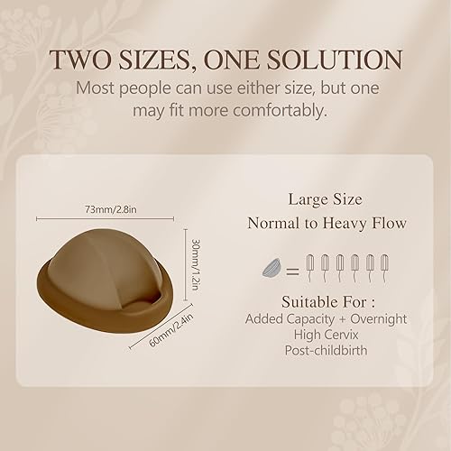 Miniatura 3 de YTYOMUR Disco menstrual reutilizable, suave y cómodo, alternativa a la copa menstrual a prueba de fugas, paquete de 2 (tamaño grande)