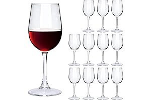 Red Wine Glasses Set, 10 OZ Clear Wine Glass with Stem