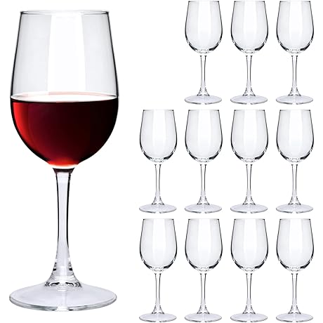 Red Wine Glasses Set, 10 OZ Clear Wine Glass with Stem