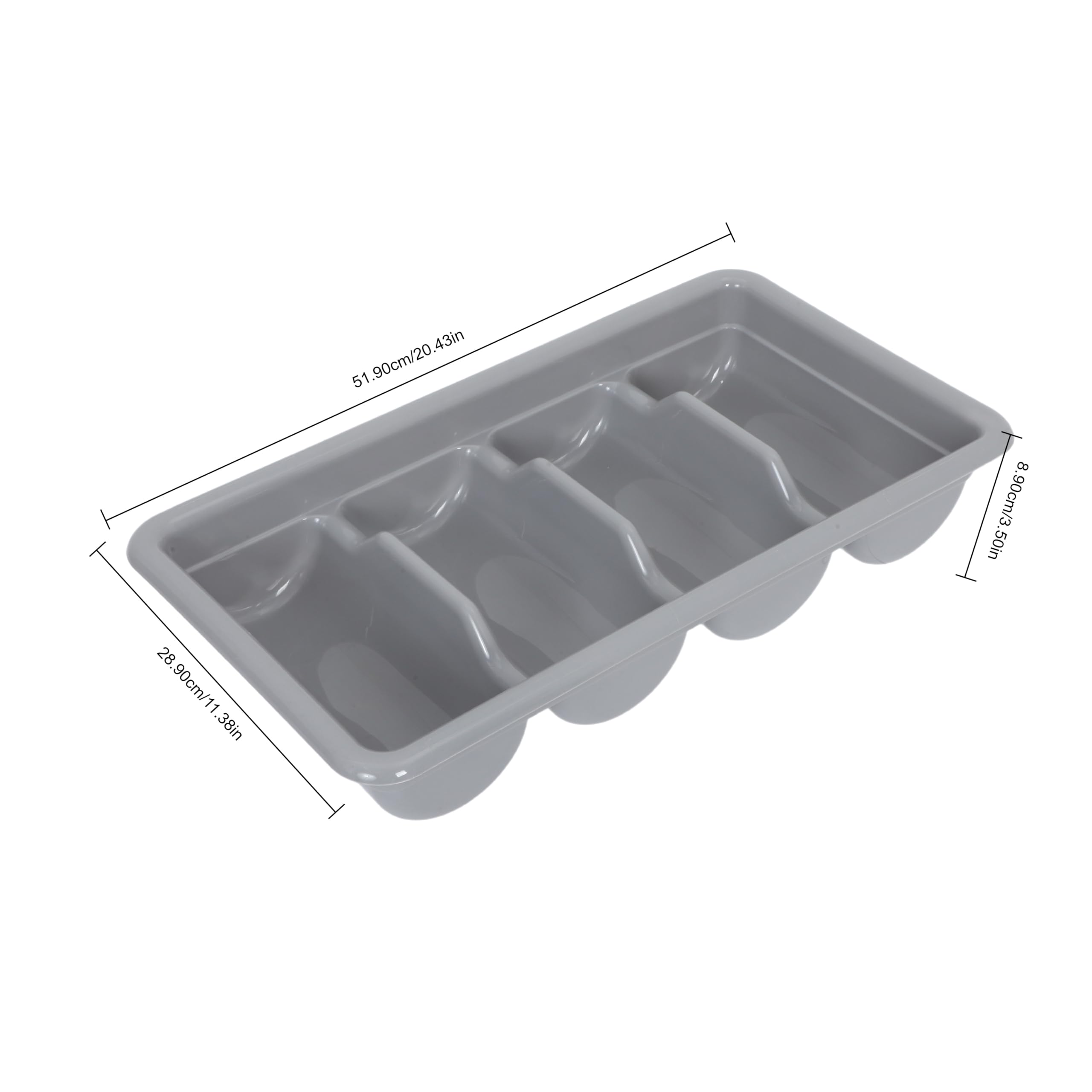 IMIKEYA Scatola Portaposate in Plastica a 4 Scomparti per Cucina