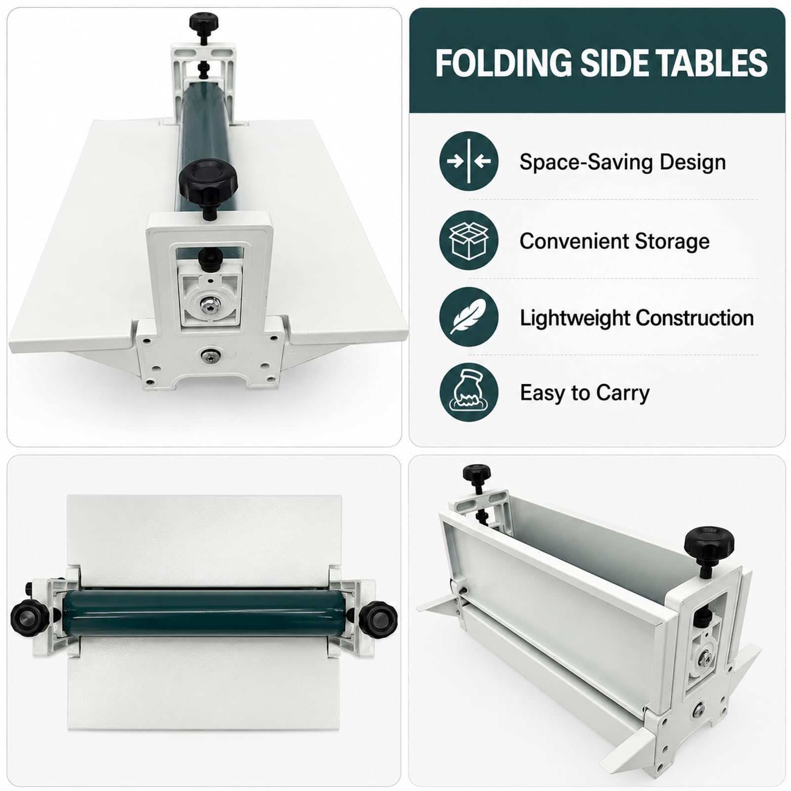 Plastificatrice a Freddo, Laminatore Manuale 350 mm con Telaio Pieghevole