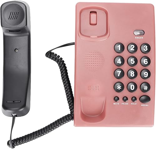 Miniatura 9 de Teléfono con cable, escritorio con cable de escritorio, teléfono fijo para teléfono con cable con cable con doble auricular magnético, silencio de