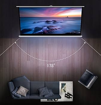 Amazon | プロジェクタースクリーン スタンド/掛ける両用 30-150