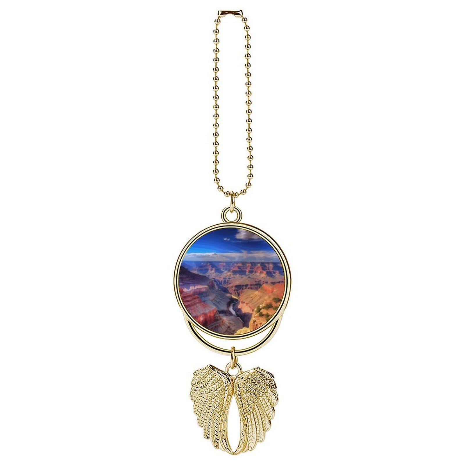 Beauty Grand Canyon Car Pendant Rear View Mirror Hanging Ornament Auto Metal Charm for Aesthetic Interior Decor. Lucky Car Accessories Cute Funny Hanging Decor for Car Truck