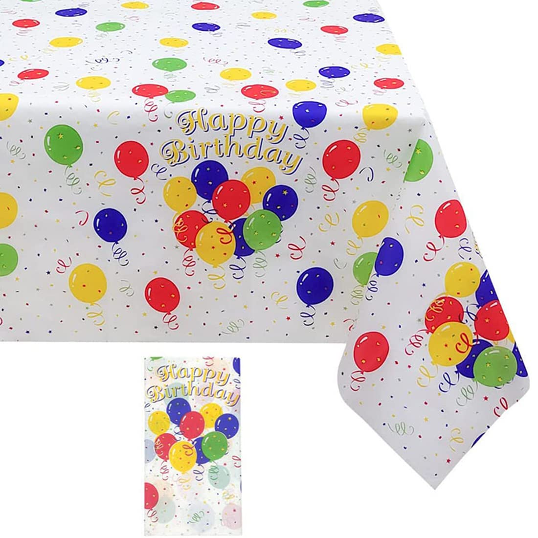 Disposable  Plastic  Tablecloth Table Cover Birthday Tablecloth 137 x 274 CM For Birthday Party Decorations Baby Shower Family Dinner Home Decoration