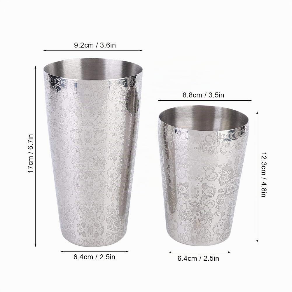 2 pezzi cocktail bar shaker set Boston drink acciaio inossidabile professionale professionale strumento argento accessorio fai da te per