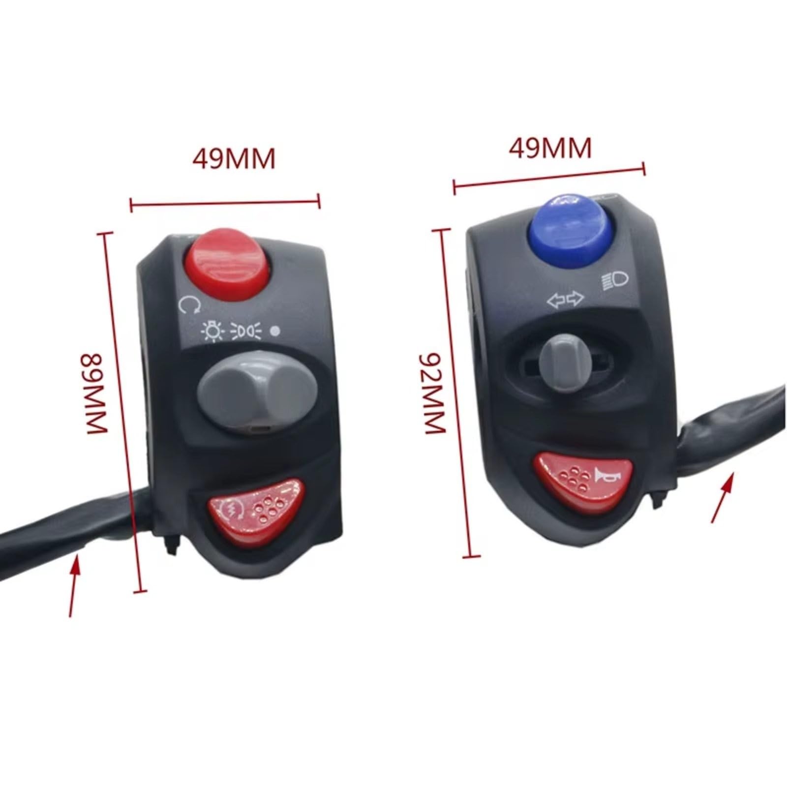 Interruptor Control Universal Manillar Motocicleta 22 Mm