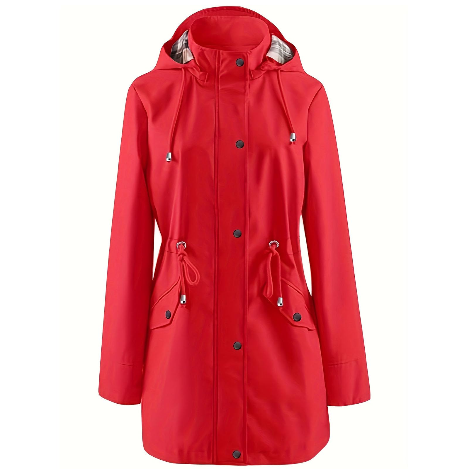 NZYIHAO Giacche impermeabili da donna, impermeabili, impermeabili, per le mezze stagioni, antivento, impermeabili, con cappuccio e poncho antipioggia di grandi dimensioni, traspiranti, in tinta unita