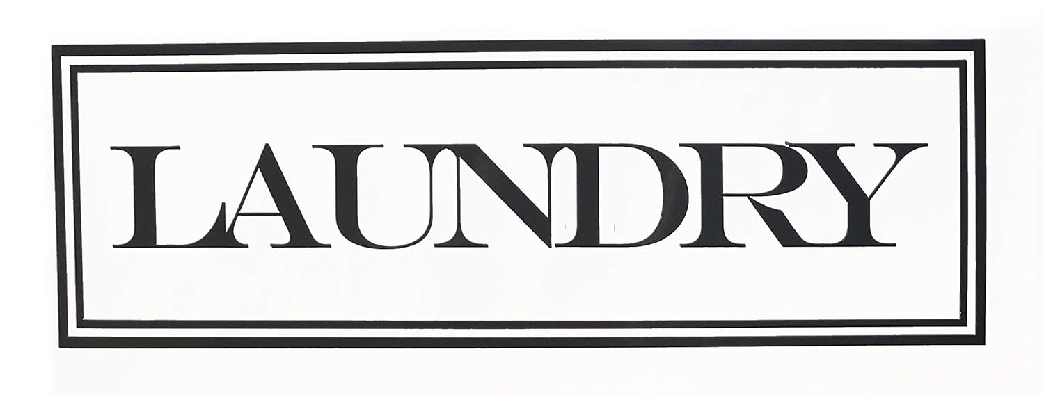Custom Vinyl Laundry Room Decal Rectangle Border Glass