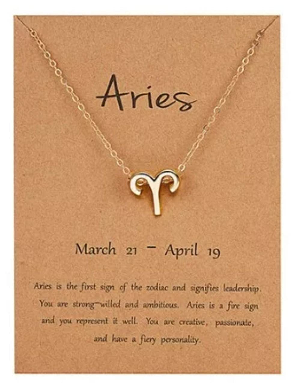 GenericARIES STAR SIGN Zodiac Necklace