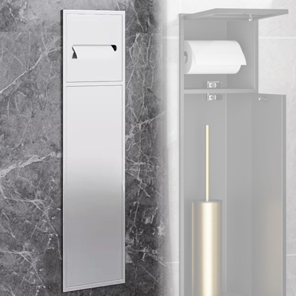 Niche de douche en acier inoxydable pour éliminer le désordre mural