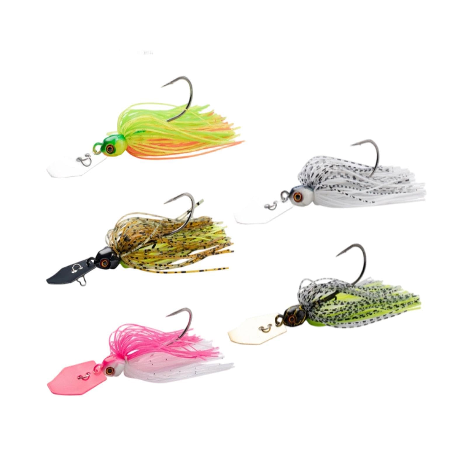 5 Piezas Señuelos para Pesca Jig Señuelo Artificial Jighead de Metal con Diseño de Apropiado para Pesca de Trucha Lucio Y Robalo en Lag