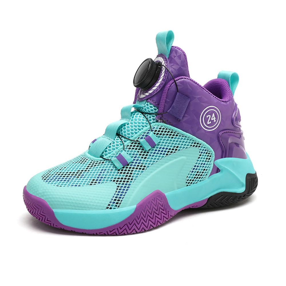Hixingo Enfant Chaussure de Basketball, Garçon Sneakers Baskets Enfant Filles Mode Baskets de Basket-Bal Hautes pour Chaussures de Sport, pour Mixte Jeunes Homme Femme 31-40